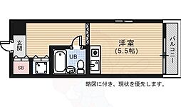 コーポ北町 2階ワンルームの間取り