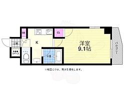 広島電鉄5系統 比治山下駅 徒歩4分の賃貸マンション 3階1Kの間取り