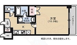 広島電鉄5系統 比治山橋駅 徒歩11分の賃貸マンション 7階1Kの間取り