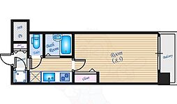観音町ビル 4階1Kの間取り