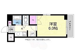 広島電鉄1系統 鷹野橋駅 徒歩3分の賃貸マンション 5階1Kの間取り