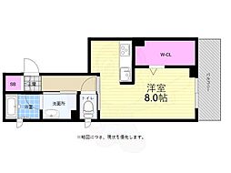 広島高速交通アストラムライン 白島駅 徒歩19分の賃貸マンション 3階ワンルームの間取り