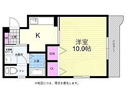 エルグランドーレ 1Kの間取図画像