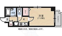 アイビル 1Kの間取図画像