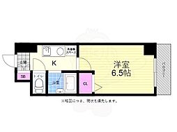 インターナショナルビル 2階1Kの間取り