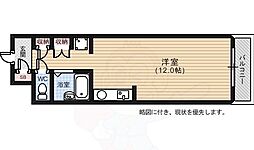 アポイントビル舟入幸町 4階ワンルームの間取り