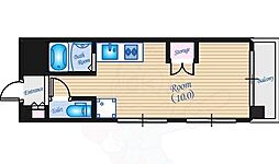 ドゥジェームNISHITAYA 2階ワンルームの間取り