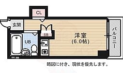Kハウス 3階ワンルームの間取り