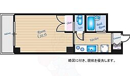マンション雄創 9階1Kの間取り