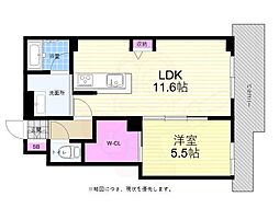 広島電鉄5系統 比治山橋駅 徒歩13分の賃貸マンション 3階1LDKの間取り