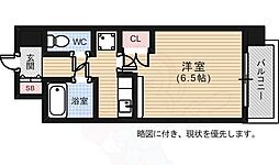エステートベネフィット5フルタ 3階1Kの間取り