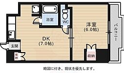 JR山陽新幹線 広島駅 徒歩8分の賃貸マンション 4階1DKの間取り