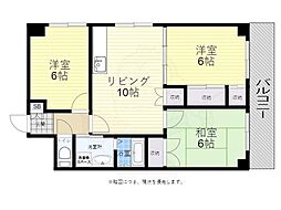 エスト牛田本町 3LDKの間取図画像