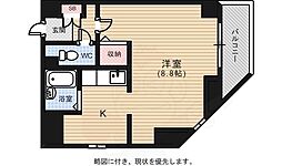 広島電鉄2系統 稲荷町駅 徒歩5分の賃貸マンション 3階1Kの間取り
