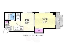 清和京橋ビル 3階1DKの間取り