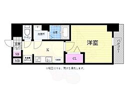 プレサンス広島中央 1Kの間取図画像