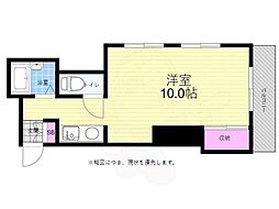 サンシャイン千鶴 3階ワンルームの間取り