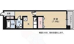 広島電鉄1系統 袋町駅 徒歩3分の賃貸マンション 2階1Kの間取り