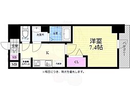 プレサンス広島中央 1Kの間取図画像