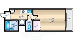 セブンビル 1Kの間取図画像
