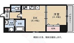 広島電鉄5系統 南区役所前駅 徒歩9分の賃貸マンション 7階1DKの間取り