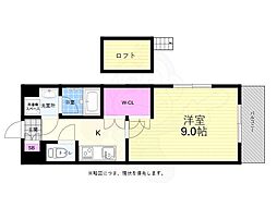 広島高速交通アストラムライン 不動院前駅 徒歩4分の賃貸マンション 2階1Kの間取り
