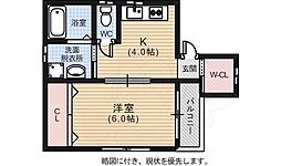 ISLANDビル.16 1DKの間取図画像