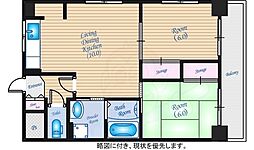 第3NYビル 10階2LDKの間取り