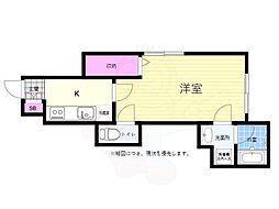 JR可部線 安芸長束駅 徒歩15分の賃貸アパート 1階1Kの間取り