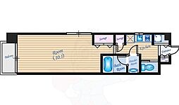 VILLAながい 7階1Kの間取り