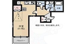 Fantasyビル 4階ワンルームの間取り