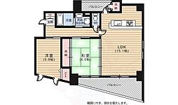 ダイアモンドビュー 5階2LDKの間取り