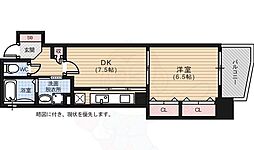 セントヒルズ上幟町 1DKの間取図画像