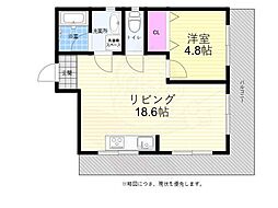 平岡ビル 1LDKの間取図画像
