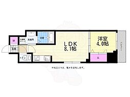 広島電鉄5系統 比治山橋駅 徒歩4分の賃貸マンション 4階1LDKの間取り