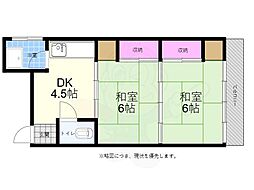 第2迫田ビル 2DKの間取図画像