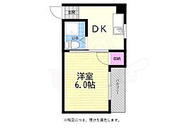 戸花マンション 1DKの間取図画像