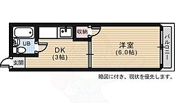 サンコーポ 1Kの間取図画像