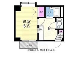 エステート三滝 1Kの間取図画像