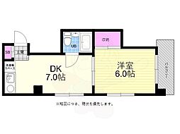 レジデンス古田 1DKの間取図画像