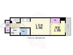 JR山陽新幹線 広島駅 徒歩11分の賃貸マンション 6階1LDKの間取り