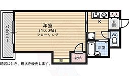 デュウオコート 1Kの間取図画像