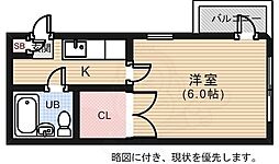 Mビル3 1Kの間取図画像