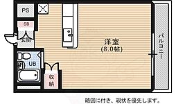 グランドール300 ワンルームの間取図画像
