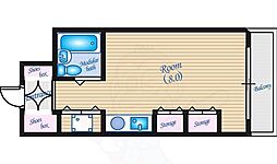 よつば ワンルームの間取図画像