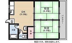 第一旭ビル 2DKの間取図画像