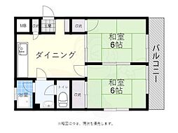 久都内マンション 3DKの間取図画像