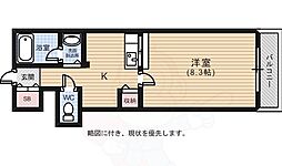 フォートレス 1Kの間取図画像
