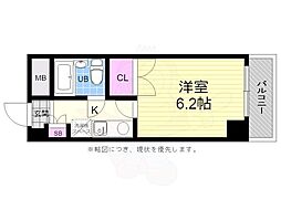 センテニアル横川 1Kの間取図画像