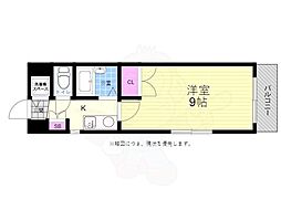 アーバンネクスト 1Kの間取図画像